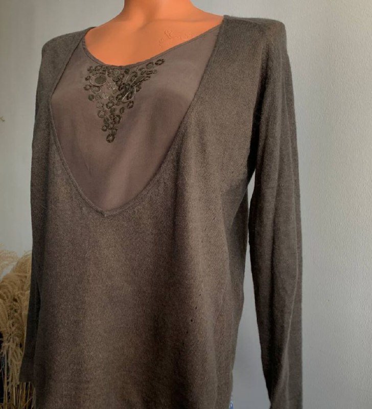 Дизайнерский джемпер Stills альпака шёлк вышивка 4