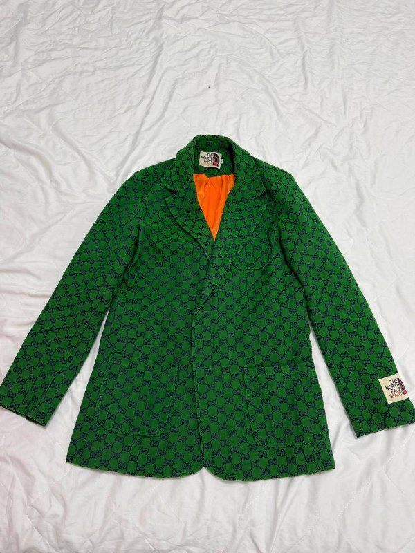 Зеленый пиджак The North Face Gucci, размер М