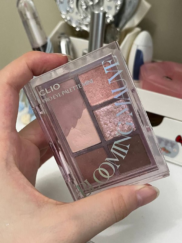 Палетка теней Clio, тени Kiko Milano, хайлайтер Influence beauty