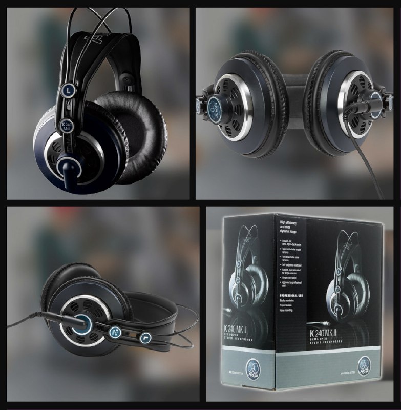 Наушники AKG K240 MKII, кабели Stagg и SCHULZ XLR 1м