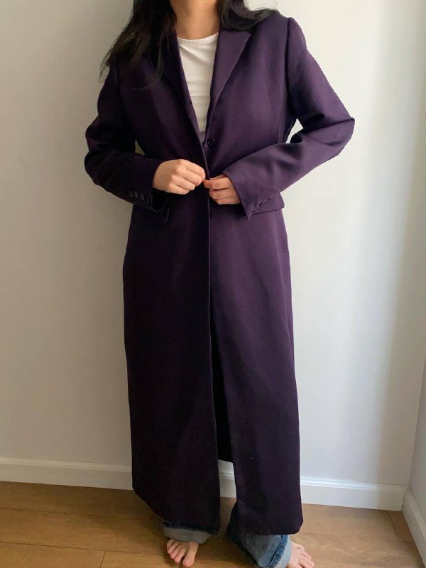 Удлиненный винтажный тренч-пиджак 90s размер M