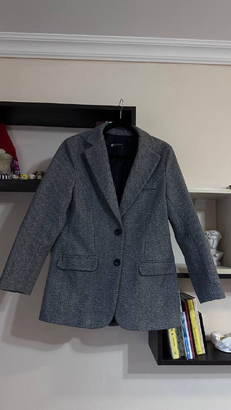 Пальто-пиджак из шерсти, размер М