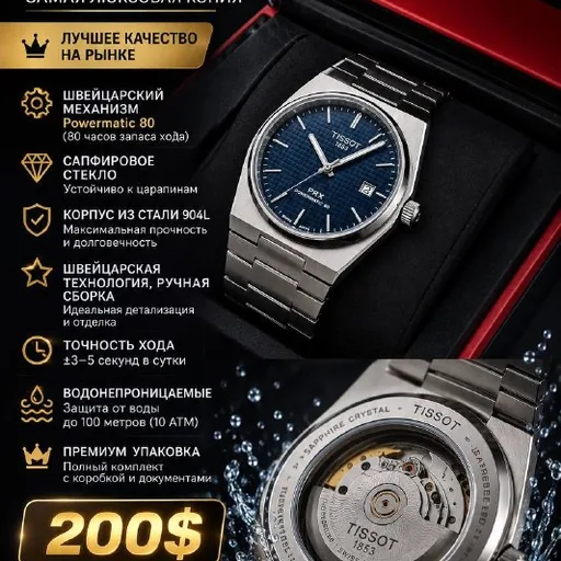 Tissot PRX Powermatic 80 საათის ასლი