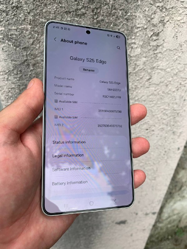 Samsung S25 Edge 12/256 Titanium Ice Blue 3