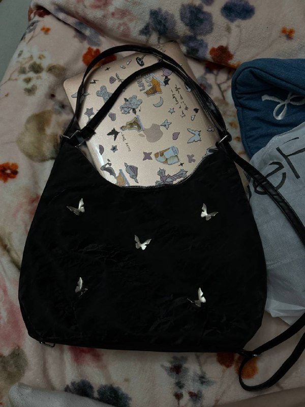 коричневый рюкзак, черный рюкзак, черная сумка с бабочками, сумка Зитотебак 2