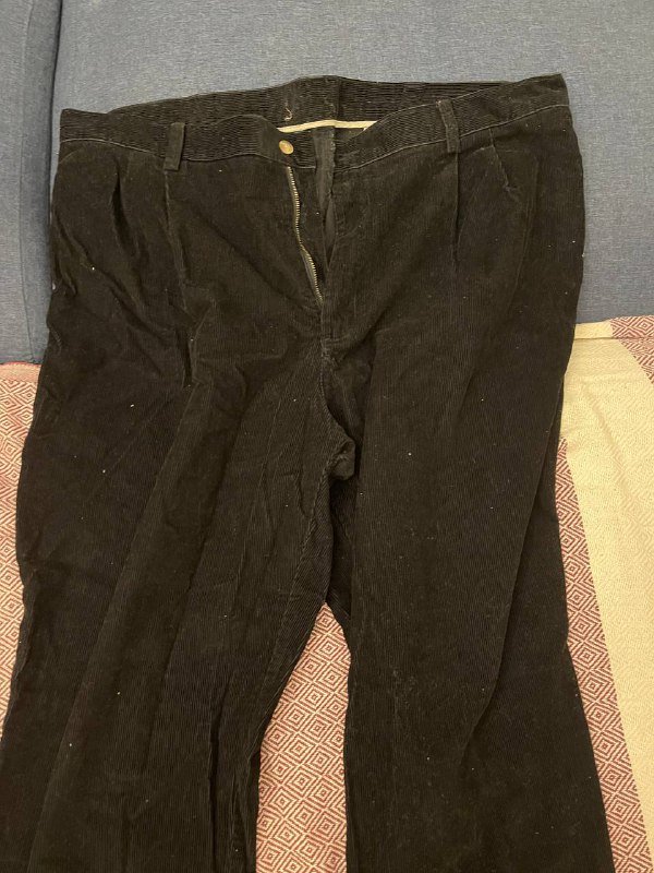 Мужские брюки кордовые черные большой размер 3