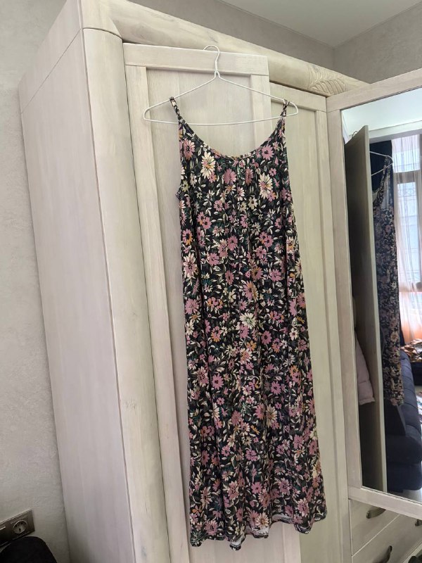 Oversize платье женское с цветочным узором