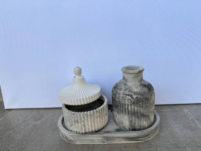 Вироби з гіпсу підставка, ваза, скринька для прикрас, епоксидна смола 2