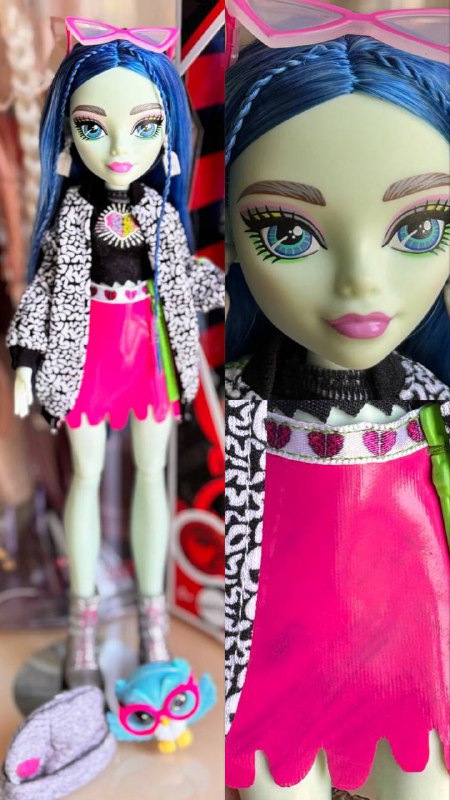 Лот из четырёх кукол Monster High, Bratz, Barbie