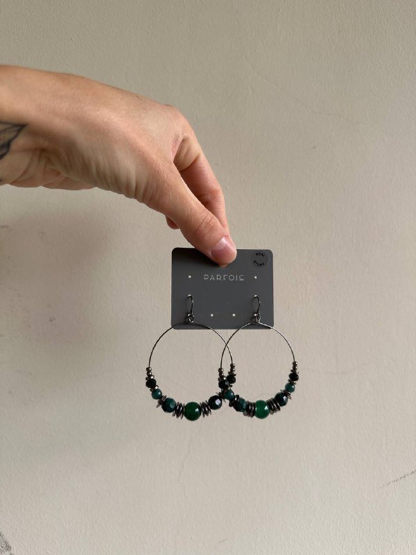 Круглые серьги PARFOIS с бусинами и камнями, 2 пары 2