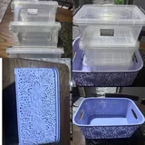 Vase, tableware set, plastic containers 3