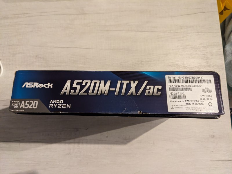 Материнская плата ASRock a520m-itx/ac 3