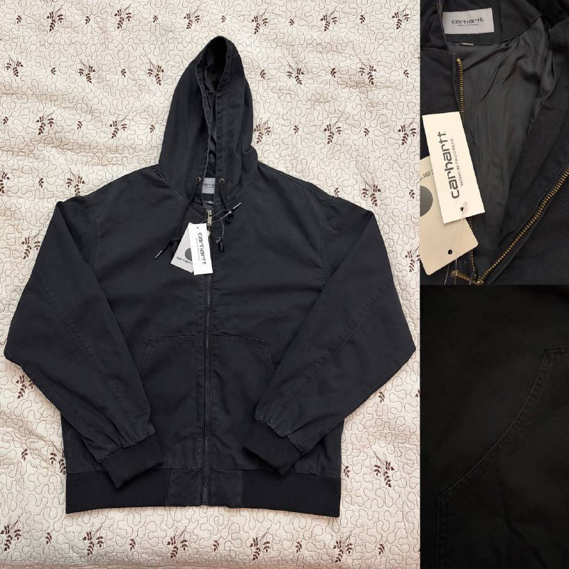 Рабочая куртка с капюшоном Carhartt Active Jacket, черная, размер L