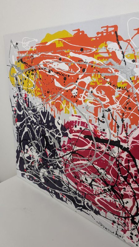 Интерьерная картина абстракция холст акрил 80х80 2