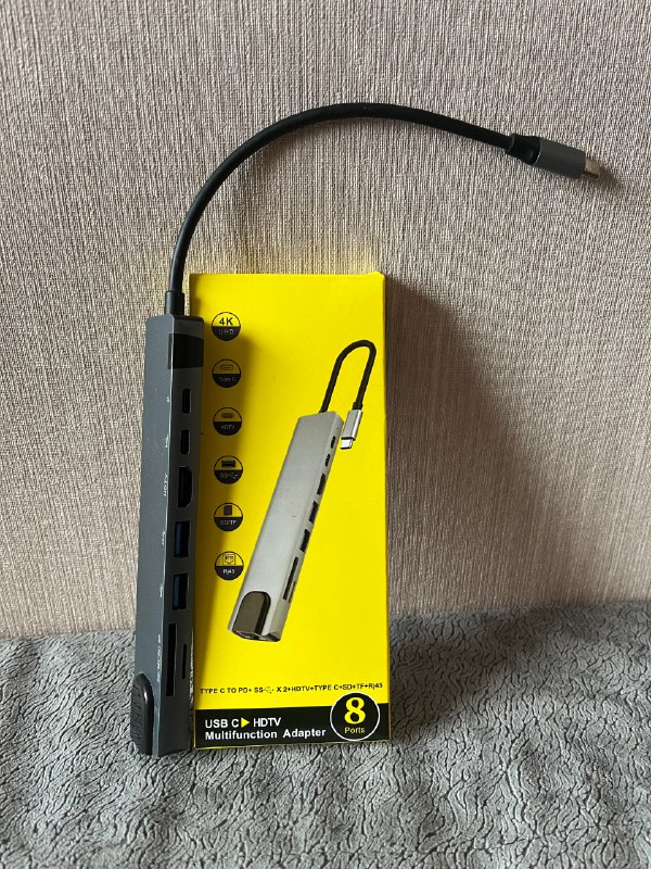 USB Type C адаптер с HDMI, Ethernet, USB 3.0, SD Card 2