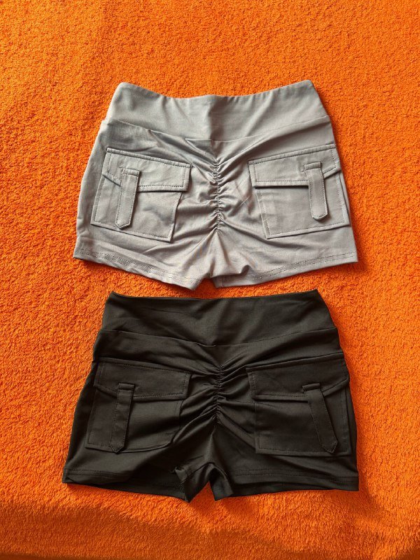 Шортики женские черные и серые, размер S, набор из двух