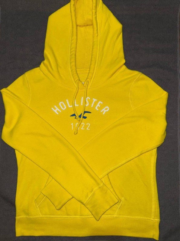 Hollister винтажная ярко-жёлтая худи размер L