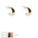 Колье Clover, серьги Knife Edge Hoop, серьги C Hoop, набор серёг 3