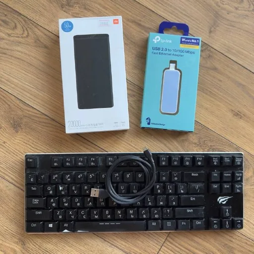 Xiaomi Mi 50W Power Bank 20000 mAh, TP-Link UE200, клавиатура