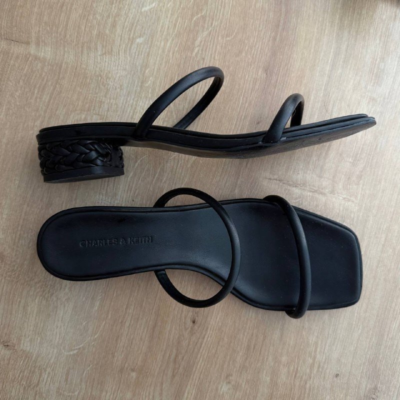 Черные босоножки Charles and keith, Коричневые босоножки Mango 37 размер 2