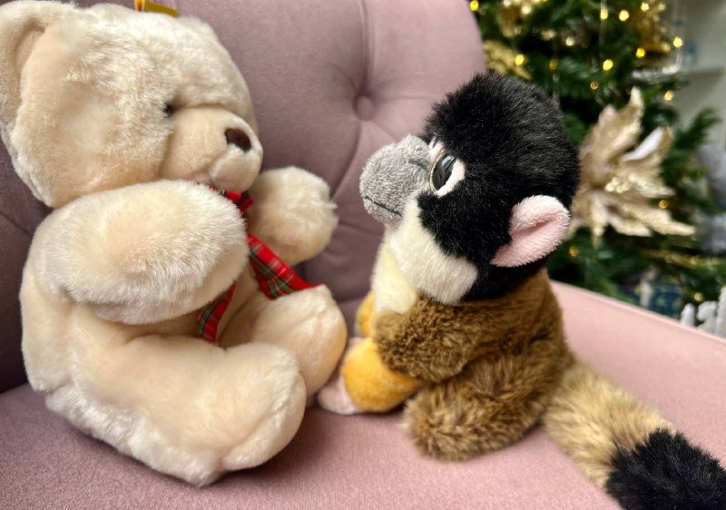 плюшевые игрушки мишка и мартышка 3