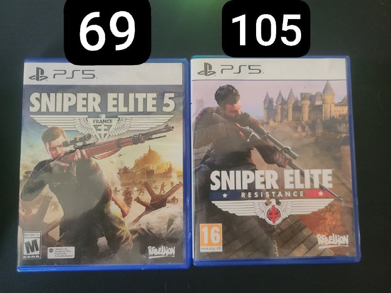 Sniper Elite 5, Sniper Elite 6 Resistance диски для PlayStation 5
