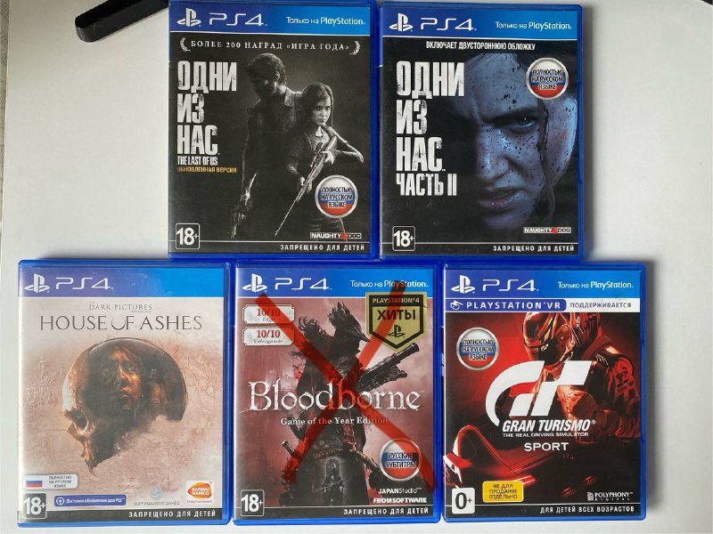 The Last of Us: Remastered, The Last of Us Part II, House of Ashes, Gran Turismo Sport