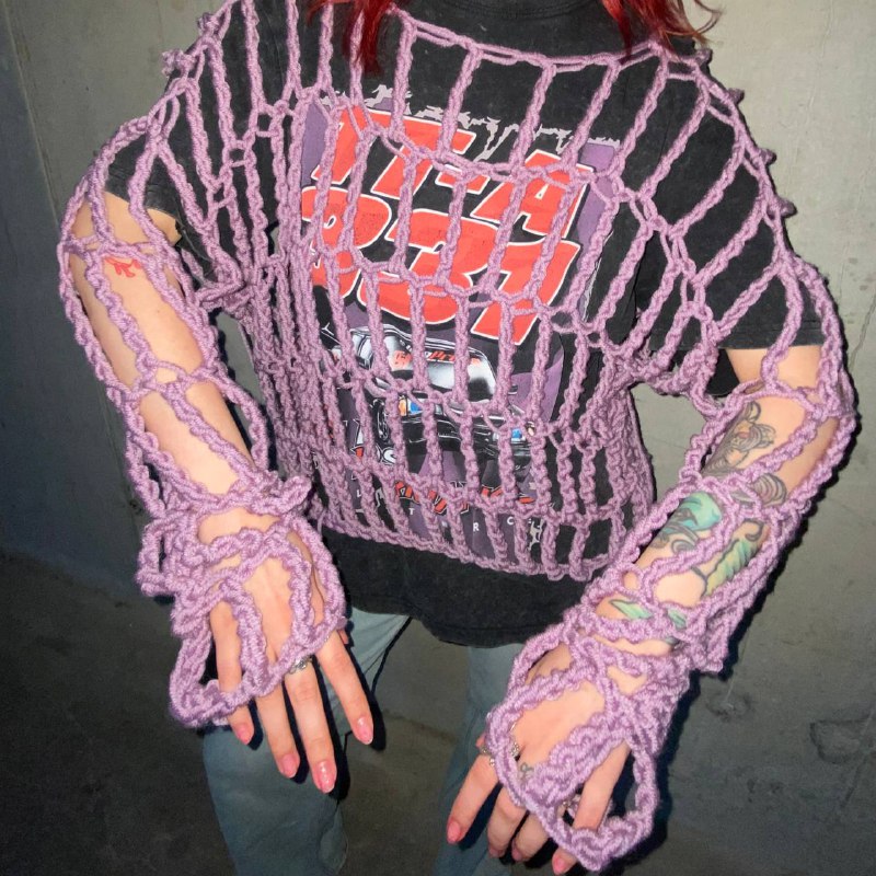 Сетка худи шерсть акрил Oversize 2