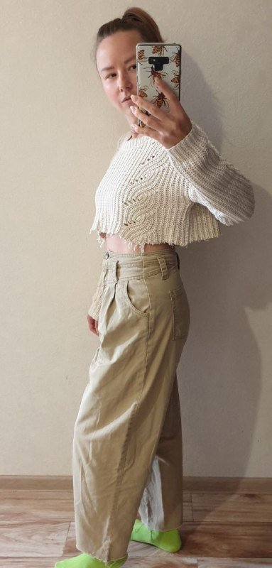 Штаны бананы TopShop, Кроп свитер Gap 4