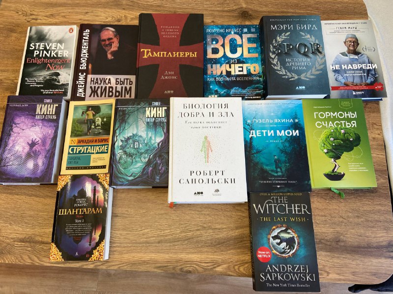 Книги Грегори Робертс, Стивен Кинг, Стивен Пинкер, Стругацкие, Анджей Сапковский и др.