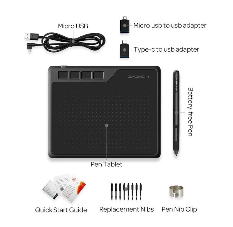 Графический планшет Gaomon S620 с перчаткой