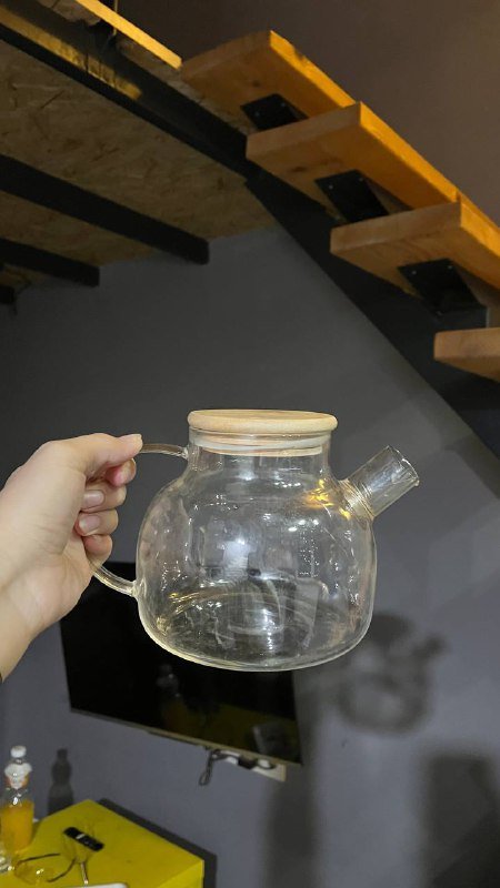 чайник стеклянный с крышкой 5 лари