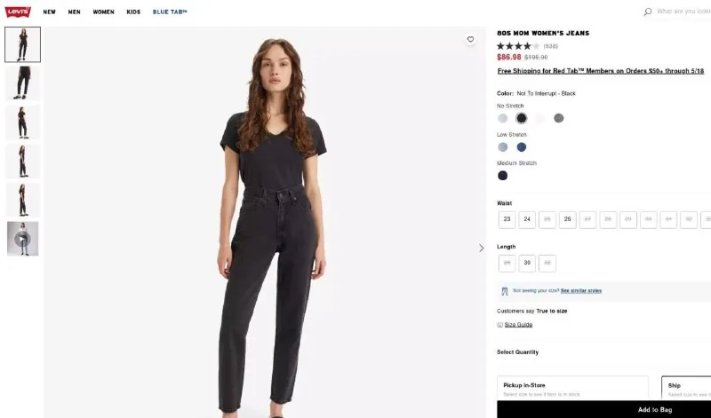 Джинсы Levi's 80s mom jeans 1