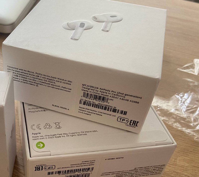Максимальная реплика наушников AirPods Pro 2 новые запечатанные