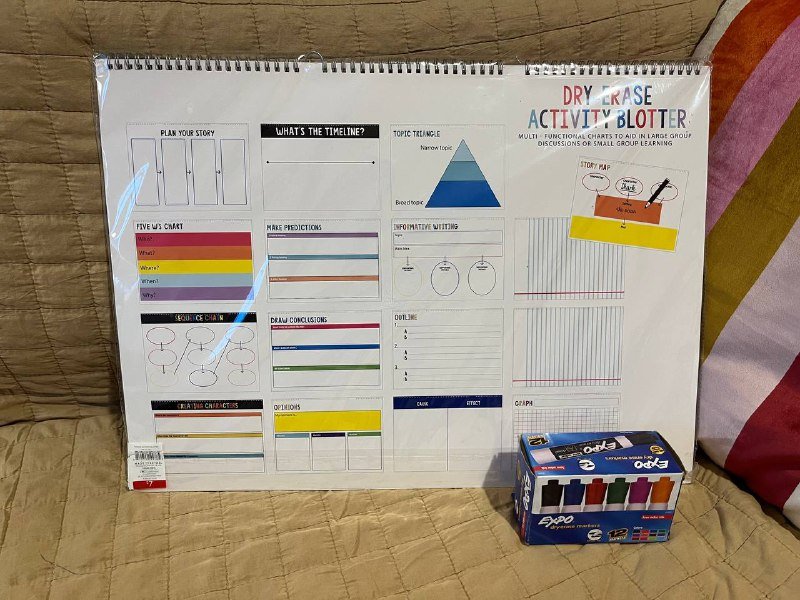 Многоразовый блокнот dry-erase A2 с набором маркеров