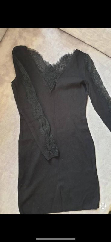 Черное женское платье Love Republic с кружевом