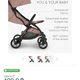 Детская коляска KikkaBoo Cloe Pink 2023 4