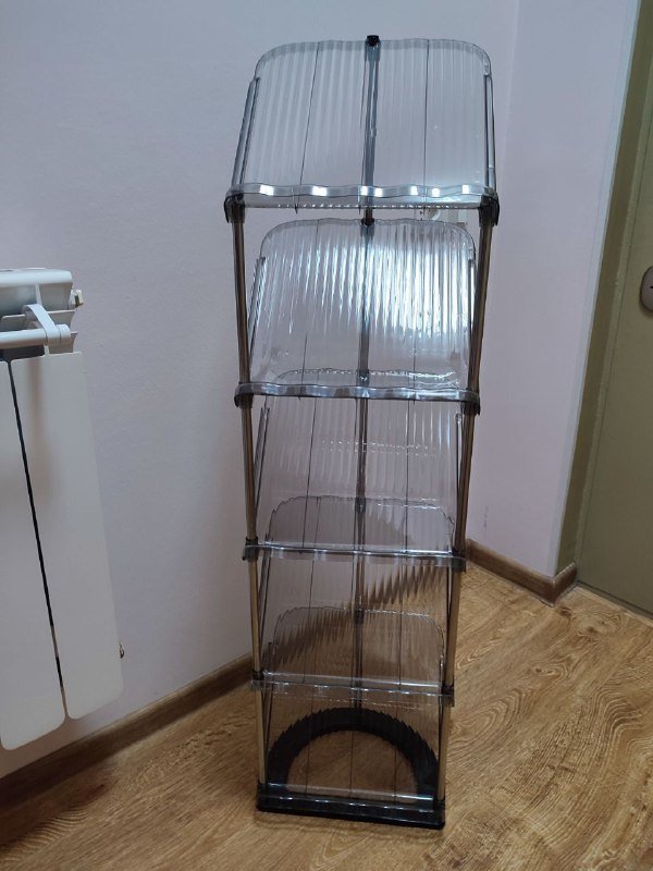 Обувница металлическая с пластиковыми полками 5 шт 2