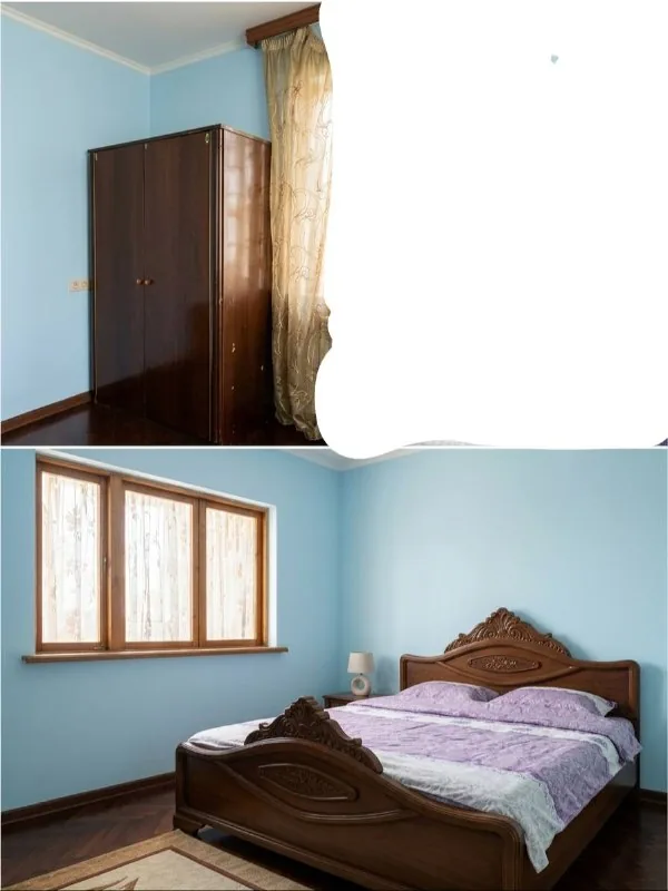 Шкаф, большая кровать