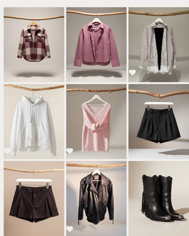 Рубашка, худи, свитер, шорты, кожаная куртка, сапоги