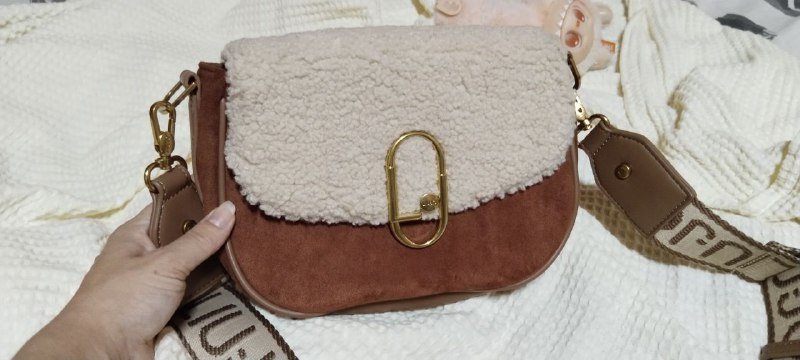 Сумка премиум марки искусственная замша мех