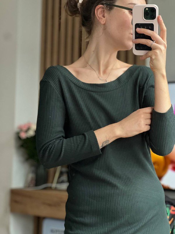 Трикотажное платье в рубчик La Redoute размер М 3