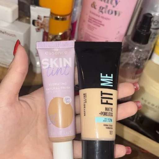 Тональный крем Maybelline Fit Me, тональная основа Essence