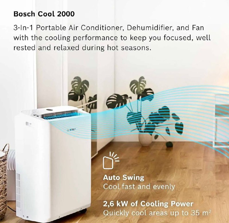 Мобильный кондиционер Bosch Cool 2000 3-в-1 7