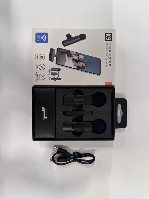 Петличка беспроводная K9 два микрофона