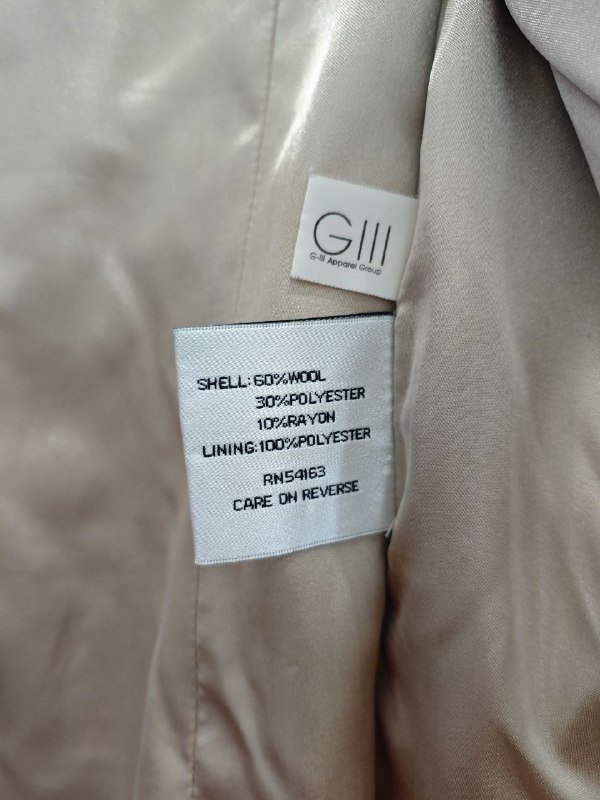 Пальто Wool Kenneth Cole New York с поясом, размер M-L 7