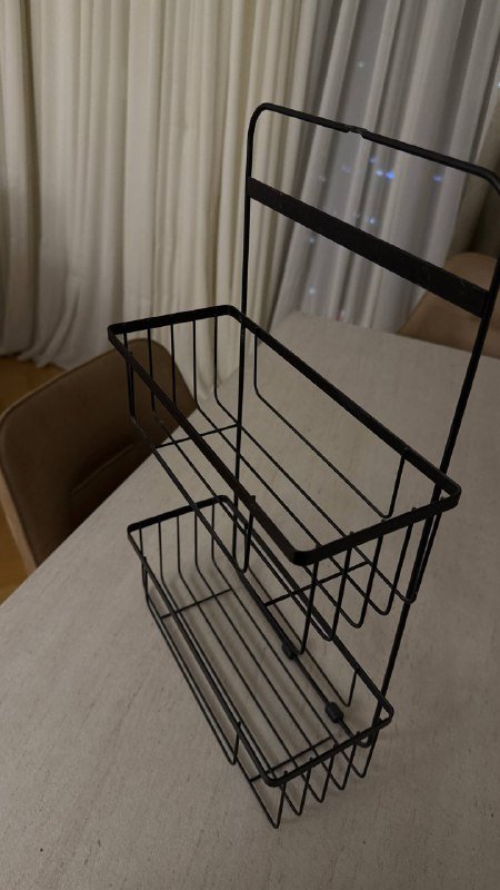 Металлическая полка JYSK с крючками для ванной или кухни 2