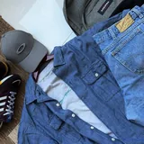 Лонгслив Oakley, рубашка JW Anderson x UniQlo, джинсы Lee, рюкзак Eastpak, кепка Oakley, кроссовки Adidas Originals ZX 750 2
