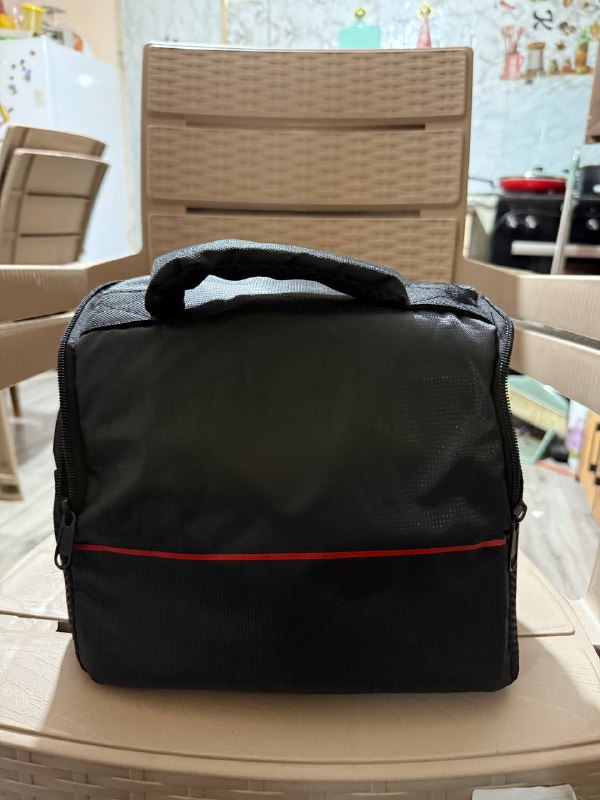 Camera accessories including straps, memory card reader, lens caps, and camera bag 2