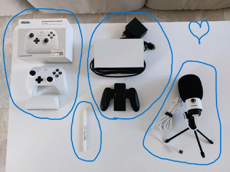Геймпад 8BitDo, USB-микрофон Fifine, стилус Redmi, аксессуары Nintendo Switch